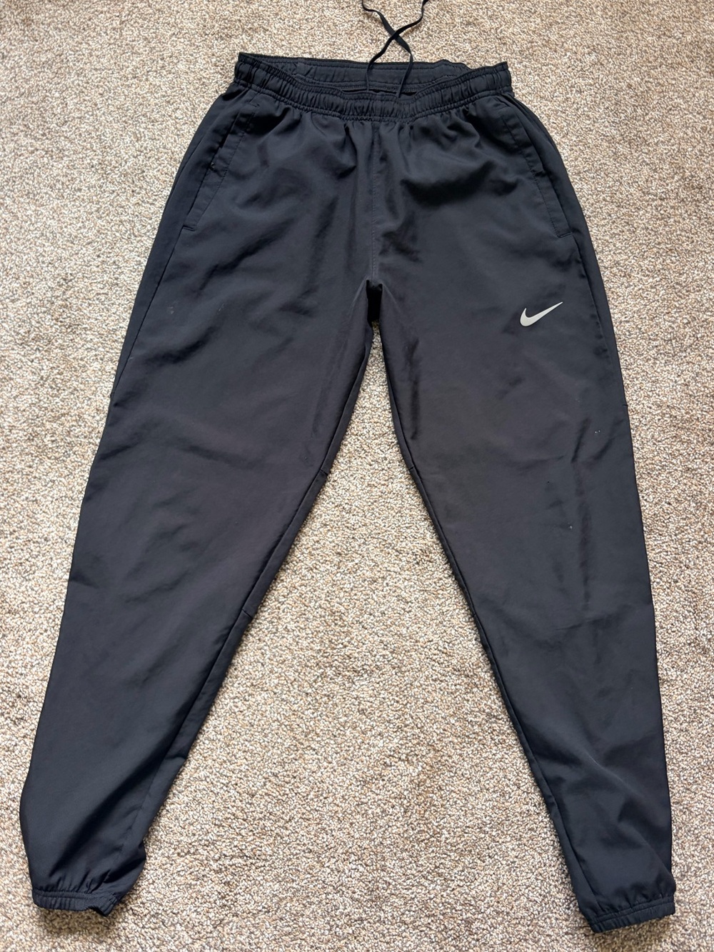 Nike Dri-FIT Fast Women's Mid-Rise 7/8 Running Black Pants Sz S